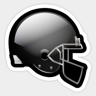 Original Football Helmet In Black Color Sticker